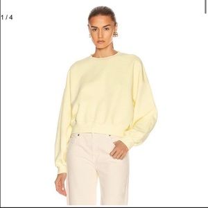 AGOLDE Balloon Sleeve Sweatshirt Limoncello